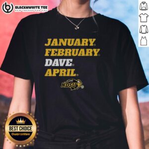 Nice North Dakota State Bison Ladies Tee for January-February, featuring vibrant design by Dave April.
