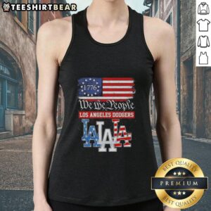 Alt Text: We The People Los Angeles Dodgers American Since 1776 tank top showcasing patriotic sportswear style.