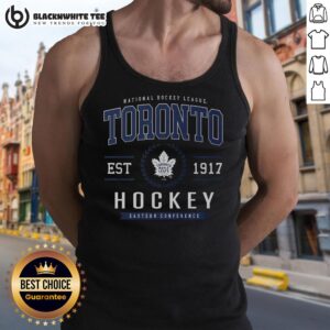 Alt Text: Official Toronto Maple Leafs Hockey Legacy Crest Tank Top featuring iconic team logo and vibrant design.