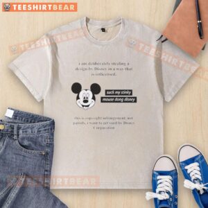 Unlicensed Disney washed t-shirt featuring Awesome Mickey Mouse design, showcasing a playful take on trademarked characters.