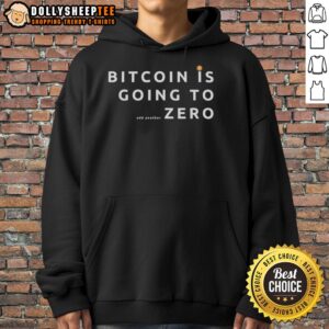 Official Bitcoin Is Going To As Another Zero Hoodie showcasing bold Bitcoin graphics and a trendy design.