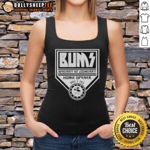 Official Whiskey at Comiskey Tailgate Bums 2026 tank top design featuring bold graphics and vibrant colors.
