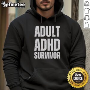 Adult ADHD survivor wearing a stylish hoodie, showcasing resilience and positivity in vibrant colors.