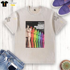 Pretty Stop Making Sense graphic washed t-shirt featuring vibrant colors and a stylish design for casual wear.