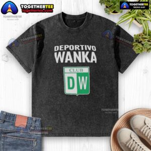 Nice Deportivo Wanka logo on a stylish washed t-shirt, perfect for fans of the team and casual wear.