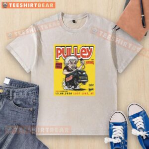 Alt Text: Nice Pulley Last by Schachermayer Linz poster on a washed t-shirt, showcasing stylish design for August 12, 2026.