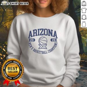 Alt Text: Arizona Wildcats 2026 Men's Basketball Champions sweatshirt by Summit Sportswear, perfect for fans and sports enthusiasts.