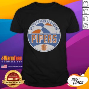 Nice Aba Pittsburgh Pipers Logo T-Shirt featuring vintage design and vibrant colors, perfect for basketball fans.