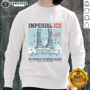 Good Imperial Ice pre-crushed sweatshirt featuring Imperial Walkers design, perfect for fans of sci-fi fashion.