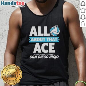 Nice All About That Ace Major League Volleyball San Diego Tank Top featuring vibrant design for volleyball enthusiasts.