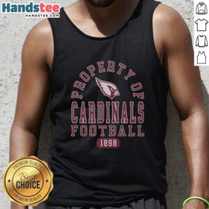 Premium Arizona Cardinals Football Property 1898 tank top featuring team colors and logo, perfect for game day wear.