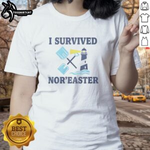 Original I Survived Noreaster 2026 Ladies Tee in vibrant colors, perfect for winter weather enthusiasts and fashion lovers.