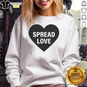 Cozy Top Spread Love Jack Martin pizza movie sweatshirt in vibrant colors, perfect for casual outings and movie nights.