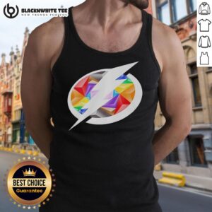 Original Tampa Bay Lightning Pride Logo Tank Top showcasing vibrant colors and team spirit for fans and supporters.