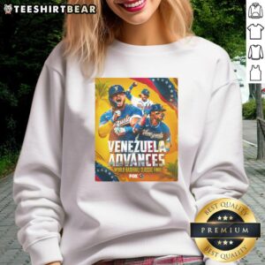 Team Venezuela celebrates victory in the World Baseball Classic 2026, defeating Team USA, with a stylish sweatshirt.