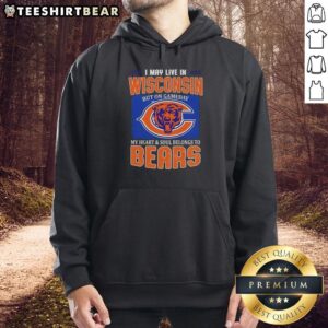 Alt Text: Chicago Bears football flag hoodie for fans in Wisconsin, showing team pride on game day.