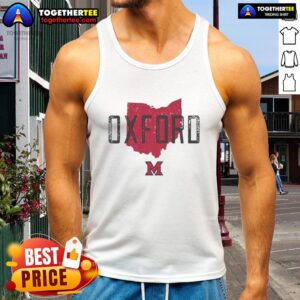 Nice Oxford Hometown Miami Redhawks basketball tank top featuring vibrant team colors and logo for sports fans.
