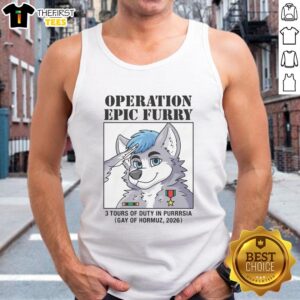 Premium Operation Epic Furry Tank Top featuring a vibrant graphic design and comfortable fit for casual wear.