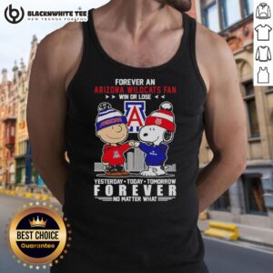 Original Charlie Brown tank top featuring Snoopy, perfect for Arizona Wildcats fans, win or lose.