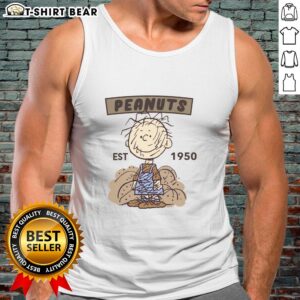 Alt Text: Pretty Peanuts Pigpen Est 1950 tank top featuring colorful Pigpen graphic, perfect for casual summer wear.