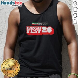 Official Jets Pizza Ranch Fest 2026 tank top featuring vibrant design and logo, perfect for summer events and pizza lovers.