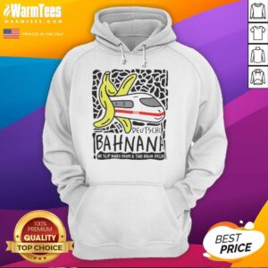 Nice Deutsche Bahn hoodie featuring playful design about train delays, perfect for travel enthusiasts and commuters.