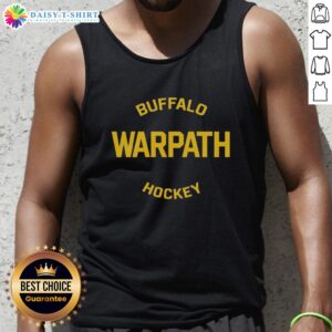 Awesome Buffalo Warpath Hockey Tank Top featuring a bold design, perfect for fans and summer sports activities.