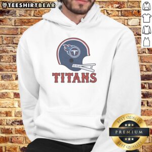 Nice Tennessee Titans football logo displayed on a big helmet hoodie, perfect for fans and game day attire.