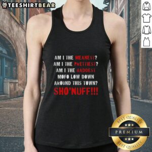 Top-The-Baddest-Mofo-Low-Down-Around-This-Town-Tank-Top featuring bold graphic design on a stylish black tank.