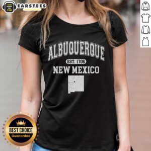 Awesome Albuquerque New Mexico Est. 1706 Varsity Ladies Tee showcasing a stylish design perfect for local pride.