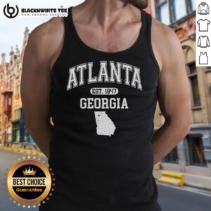 Official Atlanta Georgia Est. 1847 Varsity Tank Top featuring a stylish design and vibrant colors for casual wear.