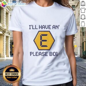 Retro gameshow ladies tee featuring 'Good Ill Have An E Please Bob' design, perfect for vintage gaming fans.