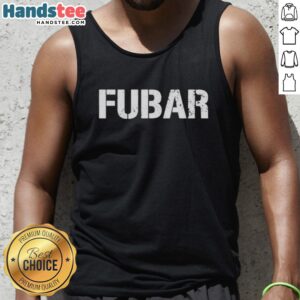 Alt Text: Premium Fubar Logo Tank Top featuring a stylish design, perfect for casual wear and summer fashion.