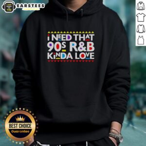 Awesome '90s R&B Kinda Love Hoodie featuring vibrant colors and a stylish design, perfect for retro fashion lovers.