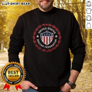 Pretty Us Soccer 1986 Crest Sweatshirt featuring vintage design and bold colors, perfect for soccer fans and collectors.