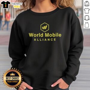 Alt Text: Premium World Mobile Alliance logo sweatshirt featuring a stylish design for tech enthusiasts and mobile advocates.