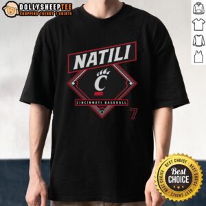Premium Jack Natili Cincinnati Bearcats Baseball T-Shirt featuring team logo and stylish design for fans.