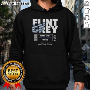 Pretty Flint Grey French Blue White Label Hoodie showcasing stylish design and comfortable fit for casual wear.