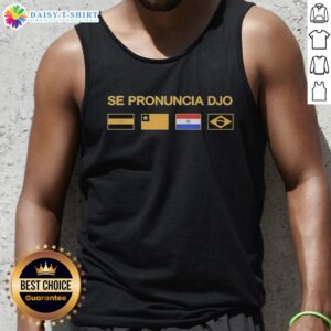 Stylish Top-Se-Pronuncia-Djo flag tank top featuring vibrant colors and a unique design, perfect for casual wear.