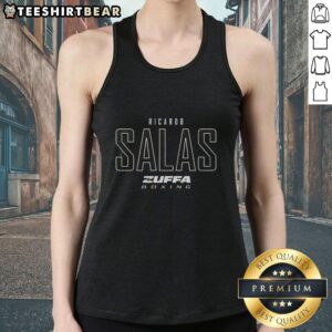 Top view of Ricardo Salas Zuffa Boxing Elite Tank Top showcasing its design and quality fabric for boxing enthusiasts.