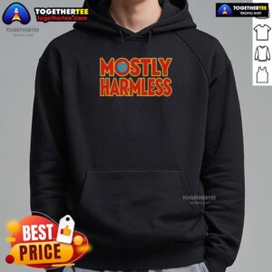 Cozy hoodie featuring 'Mostly Harmless' from Douglas Adams' Hitchhiker's Guide to the Galaxy series, 1992 edition.