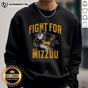 Vintage 'Fight For Old Mizzou' sweatshirt showcasing classic college spirit and retro design, perfect for fans.