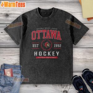 Nice Ottawa Senators Hockey Legacy Crest Washed T-Shirt featuring a classic design and comfortable fit for fans.