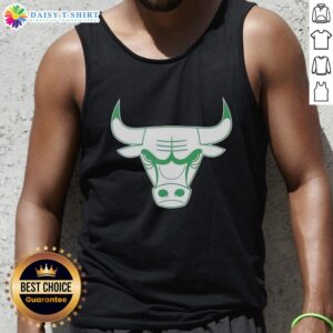 Premium Chicago Bulls white logo tank top for St. Patrick's Day, perfect for sports fans celebrating in style.