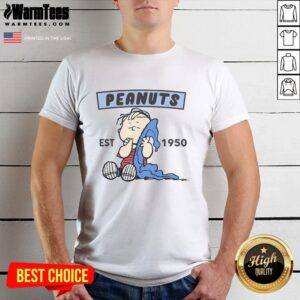 Cute Peanuts Linus Est 1950 T-Shirt featuring Linus character design, perfect for fans of the Peanuts comic strip.