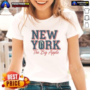 Vintage retro ladies tee featuring 'Nice New York The Big Apple' design, perfect for stylish urban fashion lovers.