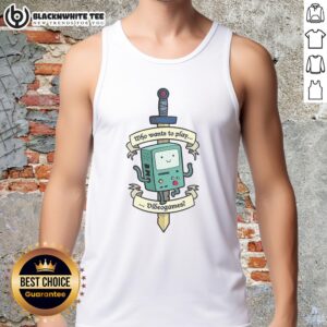 Adventure Time BMO tank top for gamers, featuring vibrant graphics of BMO, perfect for casual play and fandom style.