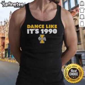 Premium Idaho Vandals Dance Like It's 1990 tank top featuring retro design, perfect for fans and vintage style lovers.