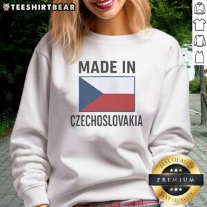 Premium Made in Czechoslovakia sweatshirt featuring the Czechia flag, perfect for patriotic fashion enthusiasts.
