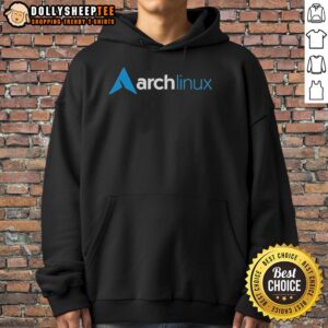 Stylish Nice Arch Linux logo hoodie featuring a bold design, perfect for tech enthusiasts and Linux fans.
